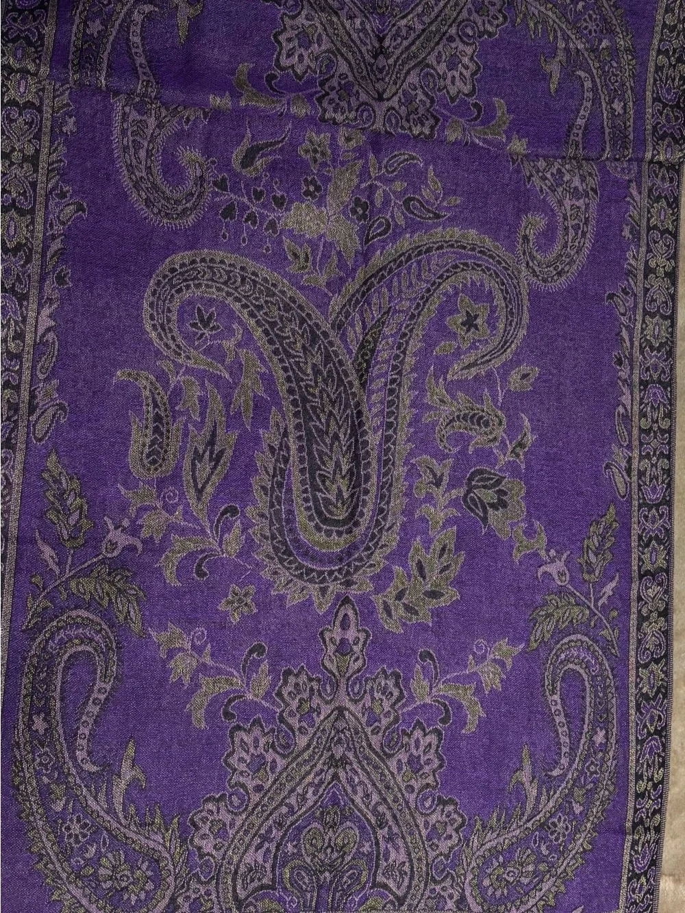 Purple Paisley Pashmina